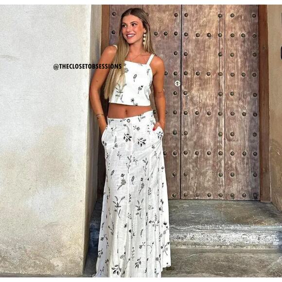 ZARA BLOGGER FAVE!!! Co-Ord Set Tied Crop Top + Maxi Skirt NWT - Picture 7 of 16